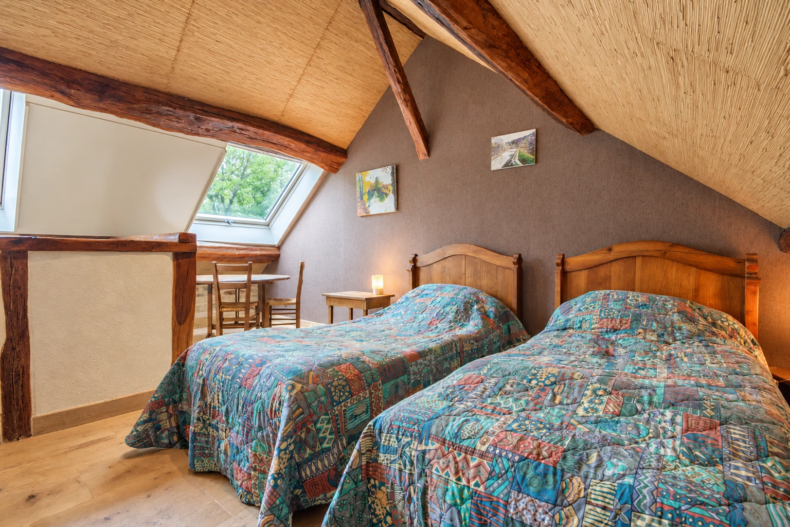 Das Zweibettzimmer des kleinen Ferienhauses